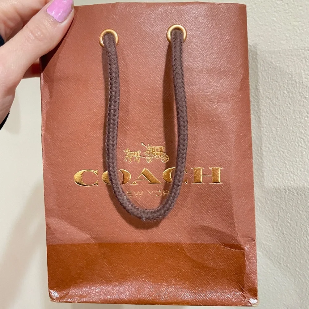 Coach Brown Mini Shopping Gift Bag